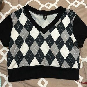 Plaid shirt top gently used